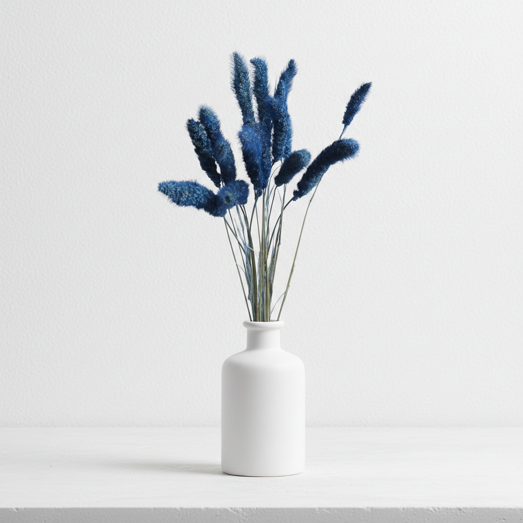 Sušená Setaria tmavě modrá – elegantní přírodní dekorace do vázy i kytic